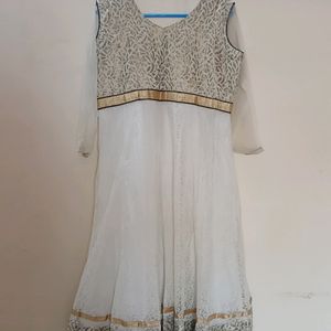 White Anarkali dress