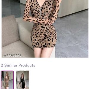 Imported animal printed bodycon dress