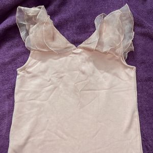 butterfly peach crop top