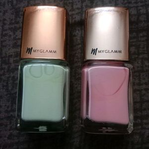 My Glamm Pastel Color Nail Polish (Pink & Green)