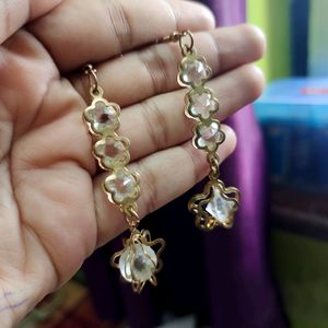 Star Gold Drop Earrings