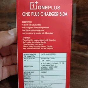 New One Plus 5.OA Fast Charger