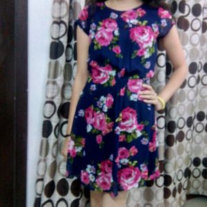 Floral Print Short Dress Women