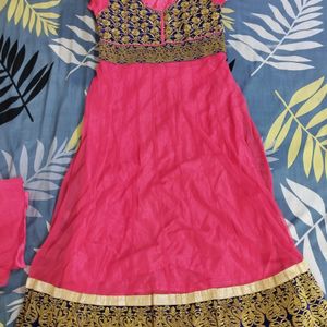 Net Type Anarkali Kurti With Pant And Shawl