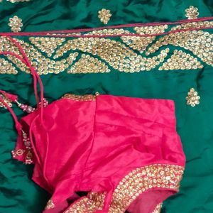 Heavy diamond work new saree & blouse...