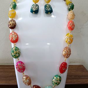 Long Beaded Necklace Set