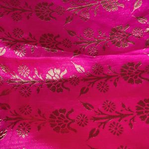 Rani Pink Saree With Blaouse