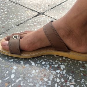 Nude Brown Slippers