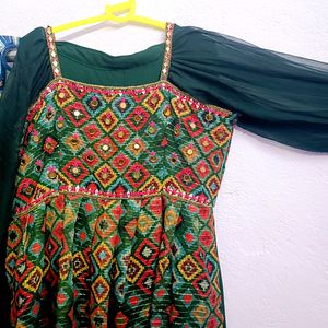 Beautiful Mehndi Green Peplum Dress