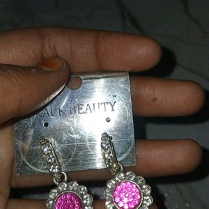 A Pink Colour Earring