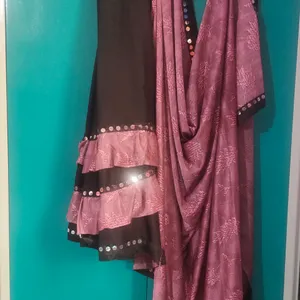 Lycra Blend Ruffle Saree