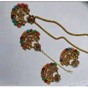 Women's  MULTICOLORED MANGTIKA AND LOCKET Et