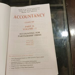 Accountancy Book Class 12 Part A Volume 1