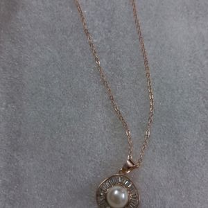 Peral And Diamond Necklace