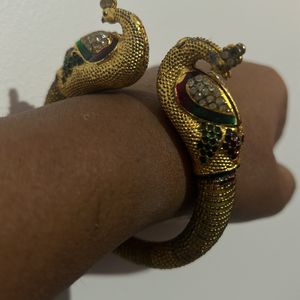 Peacock Gold Press Bracelet