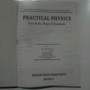 Practical Physics For B.Sc Students