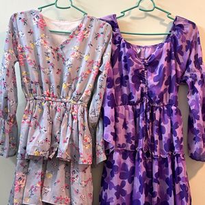 1/ Flower Middi Dress. 2/ Classic Designer Dress