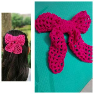 Crochet Bow Hair Tie