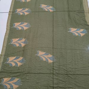 Dark Green Saree