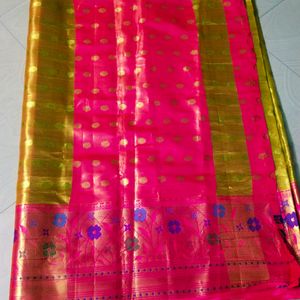 New Trendy Tissue Clothe Big Border Paithani saree