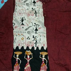 Short Printed Kurta from Shantiniketan