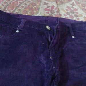 Strechable Purple Colour Cortriase Pant