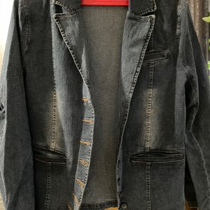 Denim Jacket Blazer Style In Excellent Condition