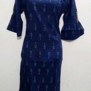 💞Navy blue cotton dress💞