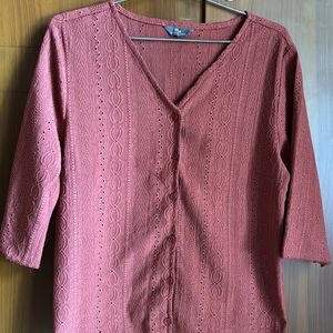 Brown A-line Blouse