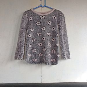 Daisy Print Angora Sweater