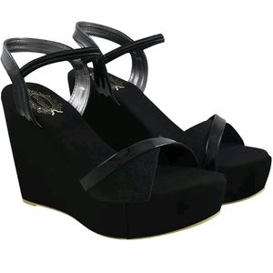 Shoetopia Black Heel Sandal