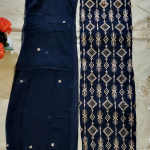 (Combo Of 3 Suits) Embroidered Semi Stitched Suit