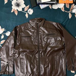 Full Sleeve Faux Leather Jacket- Men's