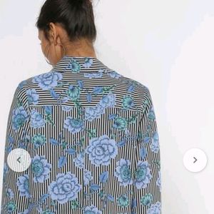 Double -Breasted Floral Jacket from Ajio