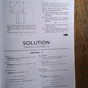 Educart Sample Paper Mathematics Class 10th