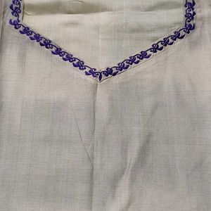 Embroidered Kurta In Silk