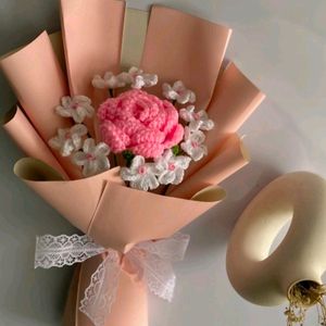 Sale Combo Of Pink Rose And Forget Me Not Flower