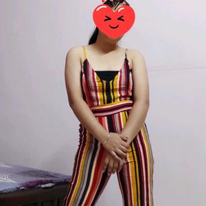 Striped Line Jumpsuit