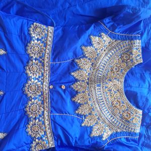 Blue Anarkali Kurti With Stone Work