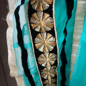 Sea Green Colour Net Anarkali Gown