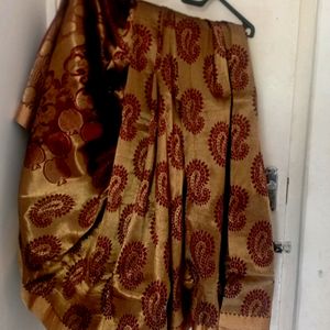 Kanchi Silk Saree With Stitched Blouse