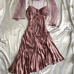 Pink Barbie Dress And Lilac Beaded Dres