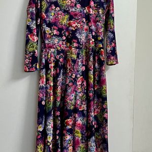 Elegant Floral Low-Knee Gown
