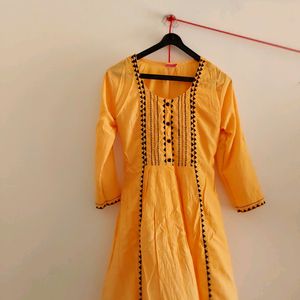 Yellow Long Kurti