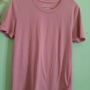 Beautiful Pink muscle Fit T SHIRT For Girls