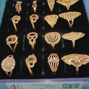 Gold Plated Ring 16 Pieces