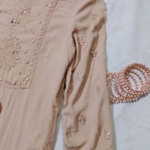 Peach Kurta Set