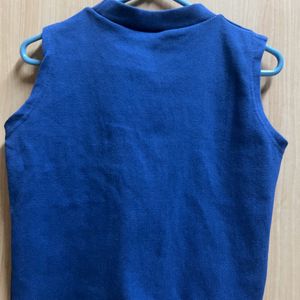 Blue Benetton Crop Top