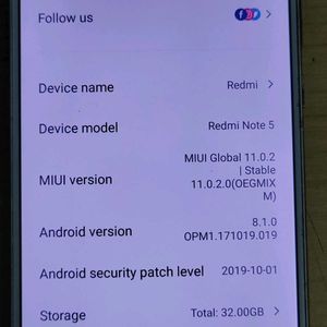 Working Redmi note 5