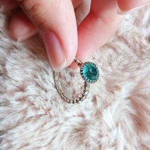 Sky-blue Rhinestone Ring